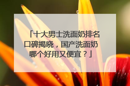 十大男士洗面奶排名口碑揭晓，国产洗面奶哪个好用又便宜？