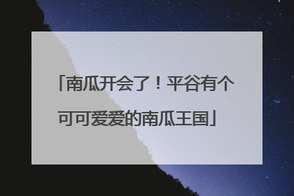 南瓜开会了！平谷有个可可爱爱的南瓜王国