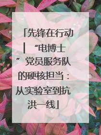 先锋在行动 ▏“电博士”党员服务队的硬核担当：从实验室到抗洪一线