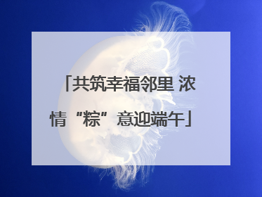 共筑幸福邻里 浓情“粽”意迎端午