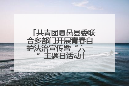 共青团夏邑县委联合多部门开展青春自护法治宣传暨“六一”主题日活动