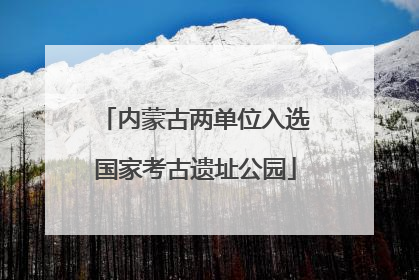 内蒙古两单位入选国家考古遗址公园
