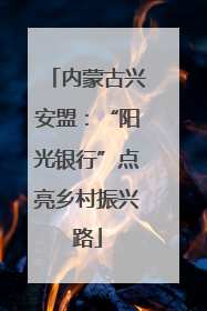 内蒙古兴安盟：“阳光银行”点亮乡村振兴路