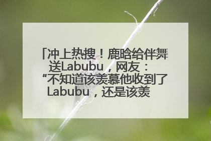 冲上热搜！鹿晗给伴舞送Labubu，网友：“不知道该羡慕他收到了Labubu，还是该羡慕鹿晗送他礼物”