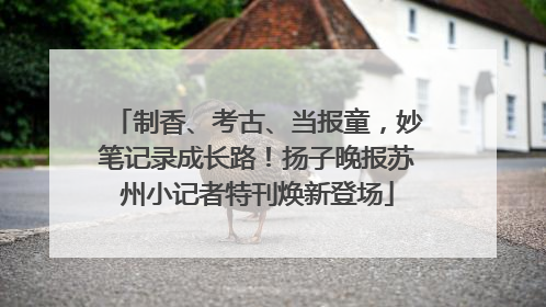 制香、考古、当报童，妙笔记录成长路！扬子晚报苏州小记者特刊焕新登场