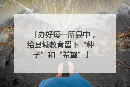 办好每一所县中，给县域教育留下“种子”和“希望”