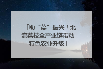 助“荔”振兴！北流荔枝全产业链带动特色农业升级
