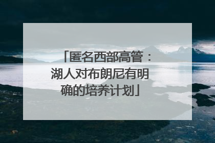 匿名西部高管：湖人对布朗尼有明确的培养计划