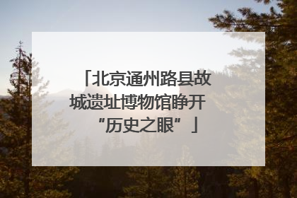 北京通州路县故城遗址博物馆睁开“历史之眼”
