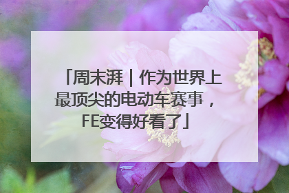周末湃｜作为世界上最顶尖的电动车赛事，FE变得好看了