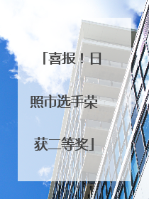 喜报！日照市选手荣获二等奖