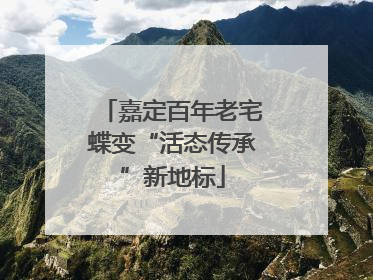 嘉定百年老宅蝶变“活态传承”新地标