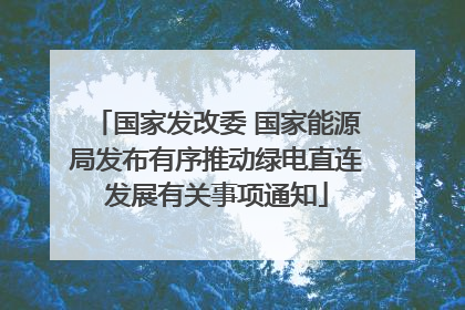 国家发改委 国家能源局发布有序推动绿电直连发展有关事项通知