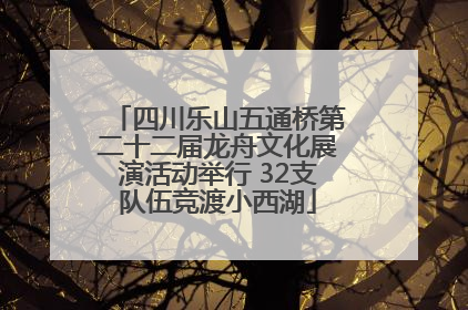四川乐山五通桥第二十二届龙舟文化展演活动举行 32支队伍竞渡小西湖