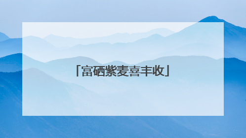 富硒紫麦喜丰收