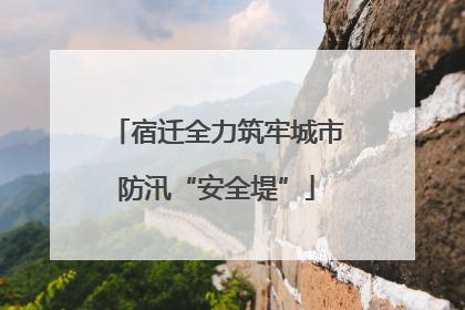 宿迁全力筑牢城市防汛“安全堤”
