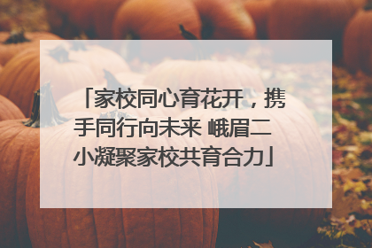 家校同心育花开，携手同行向未来 峨眉二小凝聚家校共育合力