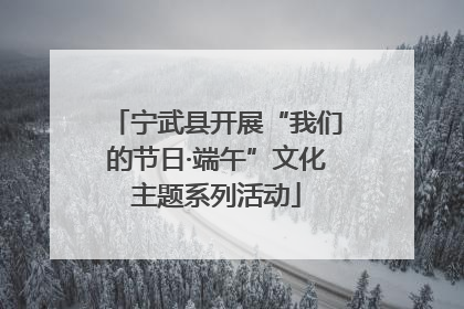 宁武县开展“我们的节日·端午”文化主题系列活动