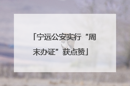 宁远公安实行“周末办证”获点赞