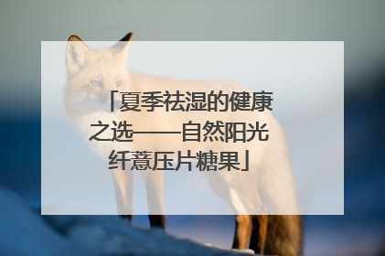 夏季祛湿的健康之选——自然阳光纤薏压片糖果