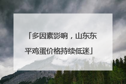 多因素影响，山东东平鸡蛋价格持续低迷