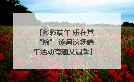 多彩端午 乐在其“粽” 遂昌这场端午活动有趣又温馨