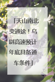天山南北变通途！乌尉高速预计年底具备通车条件