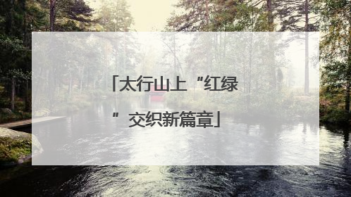 太行山上“红绿”交织新篇章