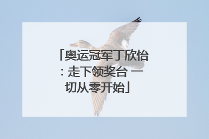 奥运冠军丁欣怡：走下领奖台 一切从零开始