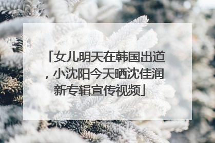 女儿明天在韩国出道，小沈阳今天晒沈佳润新专辑宣传视频