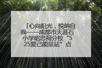 心向阳光，悦纳自我——成都市天涯石小学昭忠祠分校“525爱己能量站”点亮孩子心灵之旅