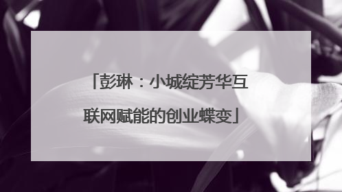 彭琳:小城绽芳华互联网赋能的创业蝶变