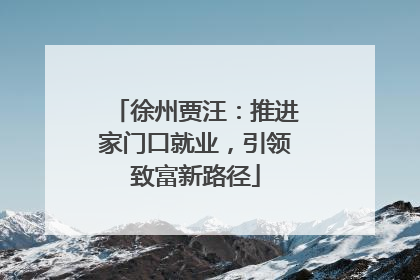 徐州贾汪：推进家门口就业，引领致富新路径