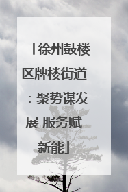 徐州鼓楼区牌楼街道：聚势谋发展 服务赋新能