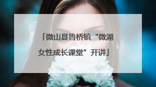 微山县鲁桥镇“微湖女性成长课堂”开讲