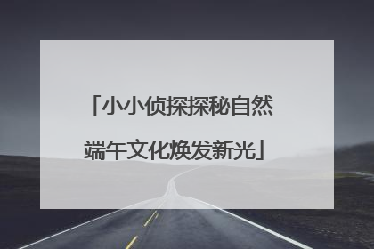 小小侦探探秘自然 端午文化焕发新光