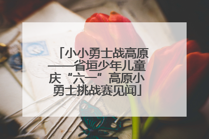 小小勇士战高原——省垣少年儿童庆“六一”高原小勇士挑战赛见闻