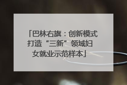 巴林右旗：创新模式 打造“三新”领域妇女就业示范样本