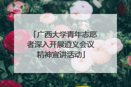 广西大学青年志愿者深入开展遵义会议精神宣讲活动