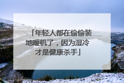 年轻人都在偷偷装地暖机了，因为湿冷才是健康杀手