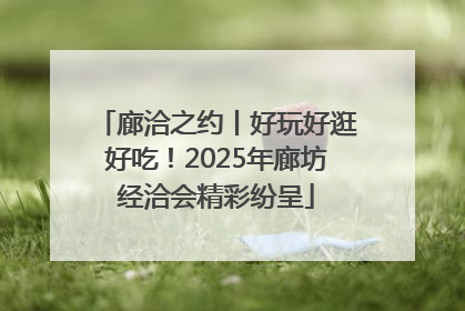 廊洽之约丨好玩好逛好吃！2025年廊坊经洽会精彩纷呈