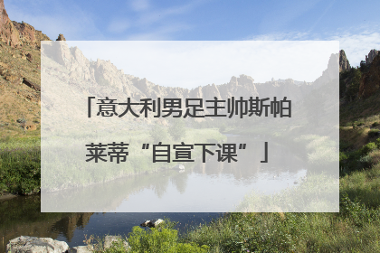 意大利男足主帅斯帕莱蒂“自宣下课”