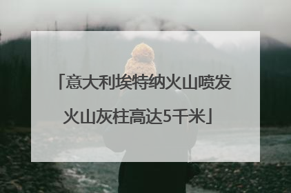 意大利埃特纳火山喷发 火山灰柱高达5千米