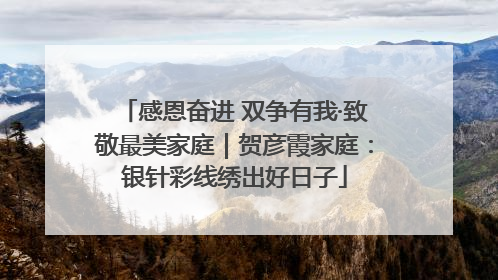 感恩奋进 双争有我·致敬最美家庭｜贺彦霞家庭：银针彩线绣出好日子