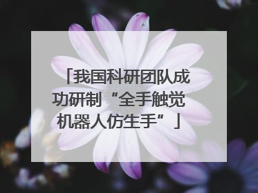 我国科研团队成功研制“全手触觉机器人仿生手”