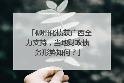 柳州化债获广西全力支持，当地财政债务形势如何？