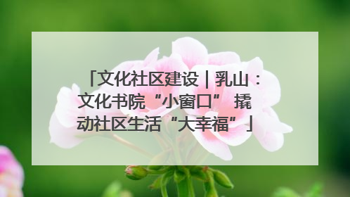 文化社区建设｜乳山：文化书院“小窗口” 撬动社区生活“大幸福”