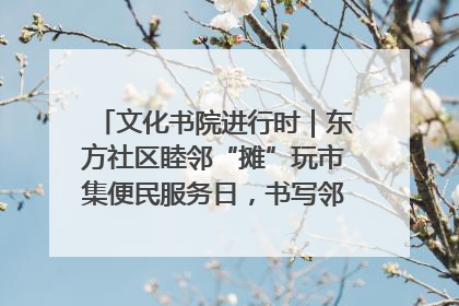 文化书院进行时｜东方社区睦邻“摊”玩市集便民服务日，书写邻里共生新篇章