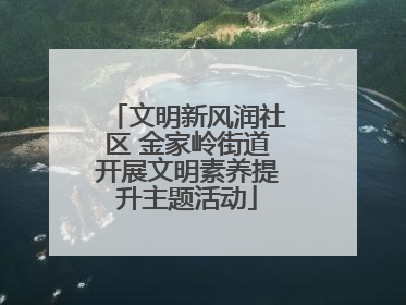文明新风润社区 金家岭街道开展文明素养提升主题活动