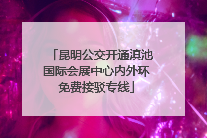 昆明公交开通滇池国际会展中心内外环免费接驳专线